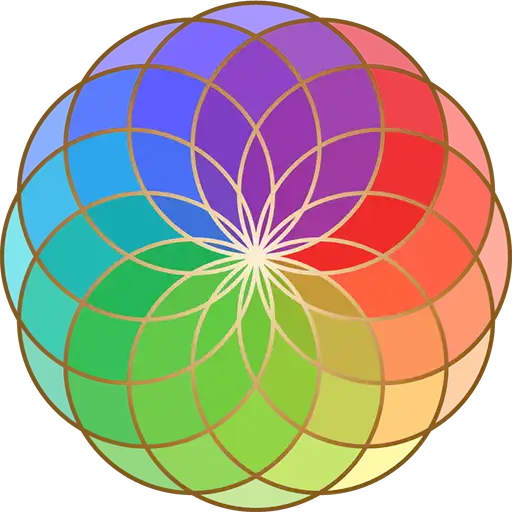 Internect Lotus Torus Flower Rainbow Logo